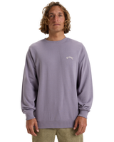 The Billabong Mens Arch Crew Sweatshirt in Light Purple