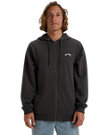 The Billabong Mens Arch Zip Hoodie in Raven