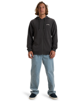 The Billabong Mens Arch Zip Hoodie in Raven