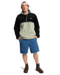 The Billabong Mens Space Lobster Fleece Jacket in Sagebrush