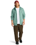 The Billabong Mens Arch Zip Hoodie in Sagebrush