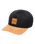 Stacked Snapback Cap in Black & Tan