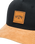 Stacked Snapback Cap in Black & Tan
