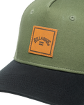 The Billabong Mens Stacked Snapback Cap in Military
