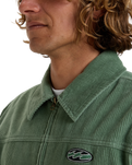 The Billabong Mens Bad Dog Cord Jacket in Moss