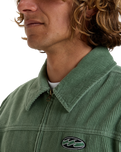 The Billabong Mens Bad Dog Cord Jacket in Moss