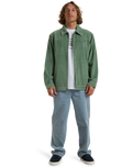 The Billabong Mens Bad Dog Cord Jacket in Moss