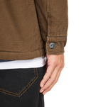 The Billabong Mens Chore Sherpa Jacket in Dark Cedar