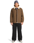 The Billabong Mens Chore Sherpa Jacket in Dark Cedar