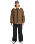 The Billabong Mens Chore Sherpa Jacket in Dark Cedar