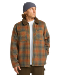 The Billabong Mens Hills Sherpa Jacket in Otter