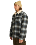The Billabong Mens Hills Sherpa Jacket in Raven
