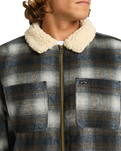 The Billabong Mens Hills Sherpa Jacket in Raven