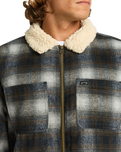 The Billabong Mens Hills Sherpa Jacket in Raven