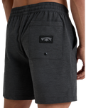The Billabong Mens Every Other Day Layback Volley Shorts in Black