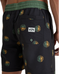 The Billabong Mens Sundays LB Volley Shorts in Black