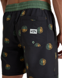 The Billabong Mens Sundays LB Volley Shorts in Black