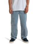 The Billabong Mens Larry Cord Trousers in Washed Blue