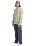 The Billabong Mens Foundation Sweatshirt in Grey Green