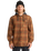 The Billabong Mens Furnace Flannel Hoodie Shirt in Dark Cedar