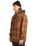 The Billabong Mens Furnace Flannel Hoodie Shirt in Dark Cedar