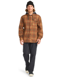The Billabong Mens Furnace Flannel Hoodie Shirt in Dark Cedar