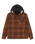 The Billabong Mens Furnace Flannel Hoodie Shirt in Dark Cedar