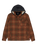 The Billabong Mens Furnace Flannel Hoodie Shirt in Dark Cedar