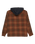 The Billabong Mens Furnace Flannel Hoodie Shirt in Dark Cedar