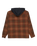The Billabong Mens Furnace Flannel Hoodie Shirt in Dark Cedar