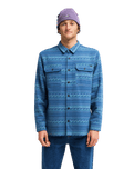 The Billabong Mens Offshore Jacquard Flannel Shirt in Real Teal