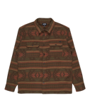 The Billabong Mens Offshore Jacquard Flannel Shirt in Dark Cedar