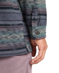 The Billabong Mens Offshore Jacquard Flannel Shirt in Ombre Blue