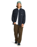 The Billabong Mens Del Mar Flannel Shirt in Dark Navy