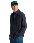 Del Mar Flannel Shirt in Charcoal Grey