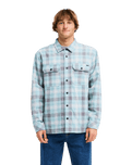 The Billabong Mens Offshore Lined Shirt in Blue Surf