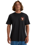 The Billabong Mens Lunch Break T-Shirt in Washed Black