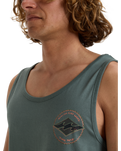 The Billabong Mens Rotor Diamond Vest in Dark Slate