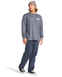 The Billabong Mens Diamond Vision Long Sleeve T-Shirt in Ombre Blue