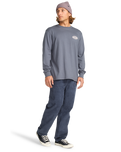 The Billabong Mens Diamond Vision Long Sleeve T-Shirt in Ombre Blue