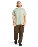 The Billabong Mens Arch Wave Wash T-Shirt in Grey Green