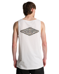 The Billabong Mens Crayon Wave Vest in White