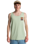 The Billabong Mens Stamp Vest in Vintage Green