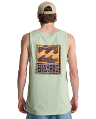 The Billabong Mens Stamp Vest in Vintage Green