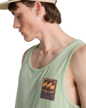 The Billabong Mens Stamp Vest in Vintage Green