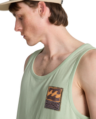 The Billabong Mens Stamp Vest in Vintage Green