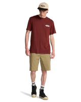 The Billabong Mens Orbit Arch T-Shirt in Burnt Red