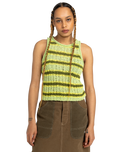 The Element Womens Flip Knit Top in Lettuce, Aurora & Mafly