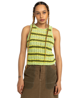 The Element Womens Flip Knit Top in Lettuce, Aurora & Mafly
