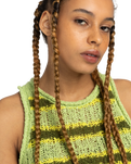 The Element Womens Flip Knit Top in Lettuce, Aurora & Mafly